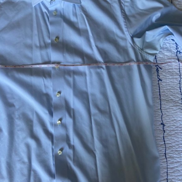 ETON Men's Dress Shirt in Fine Pinstripe Blue. Size 17/43 - Picture 10 of 16